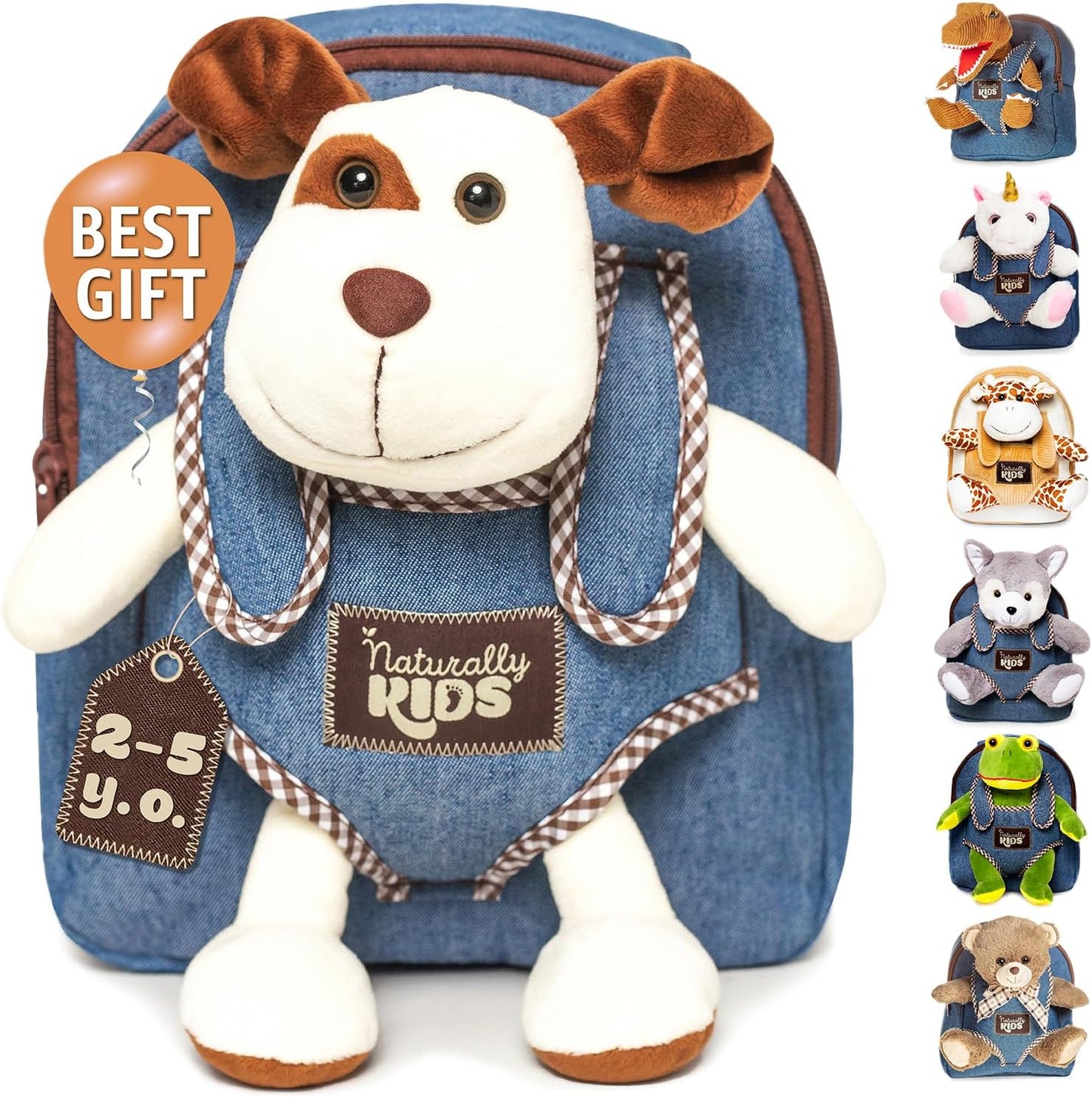 Naturally KIDS Dog Backpack for Toddlers - Perfect Gifts for Kids
