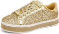 LUCKY STEP Women's Platform Glitter Sneakers - Sparkly (Style GPSZ)