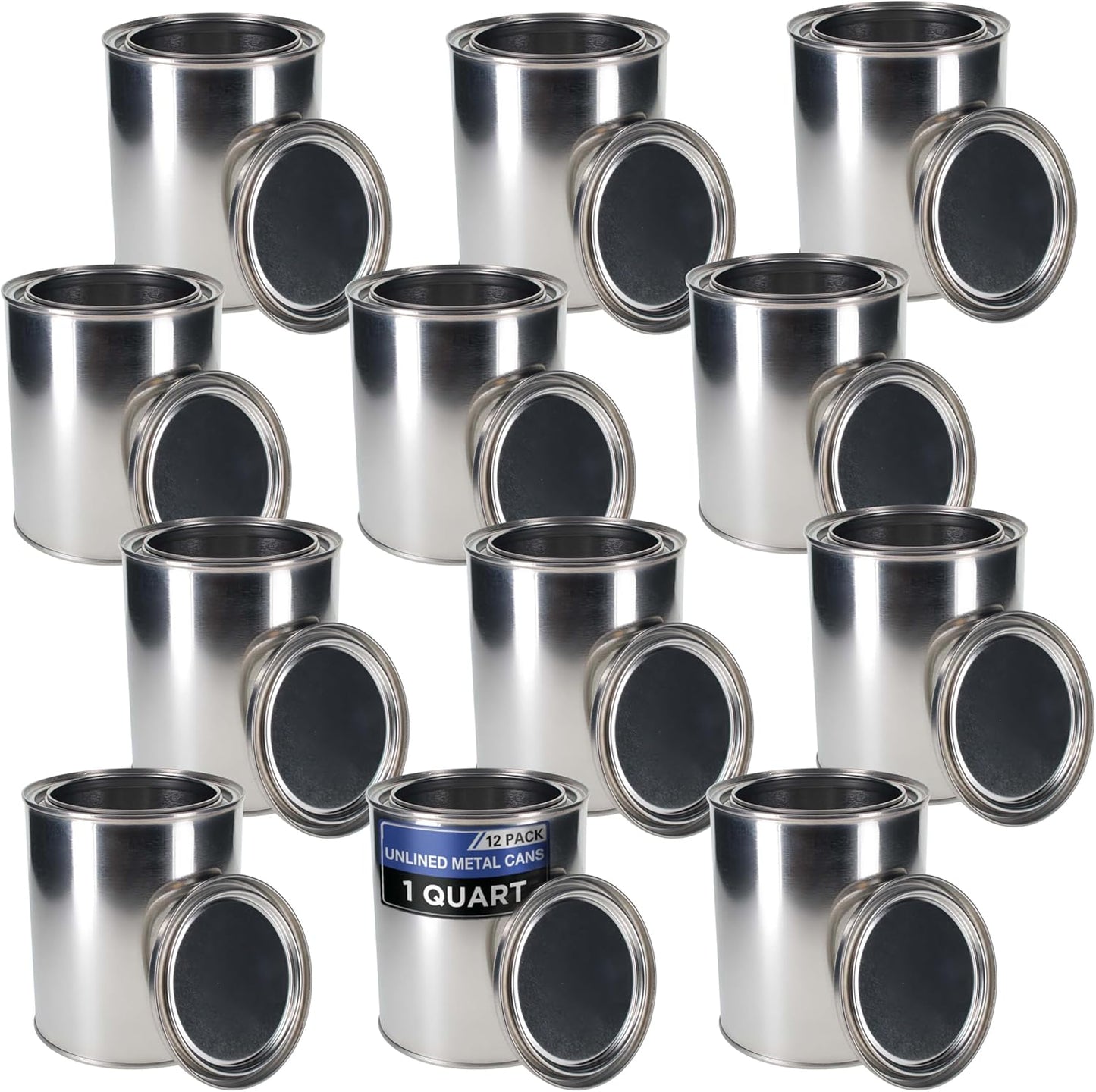 Master Elite 1 Quart Unlined Metal Paint Can - Pack of 12
