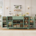 54 in Buffet Cabinet with Storage Sideboard - Modern Green Kitchen