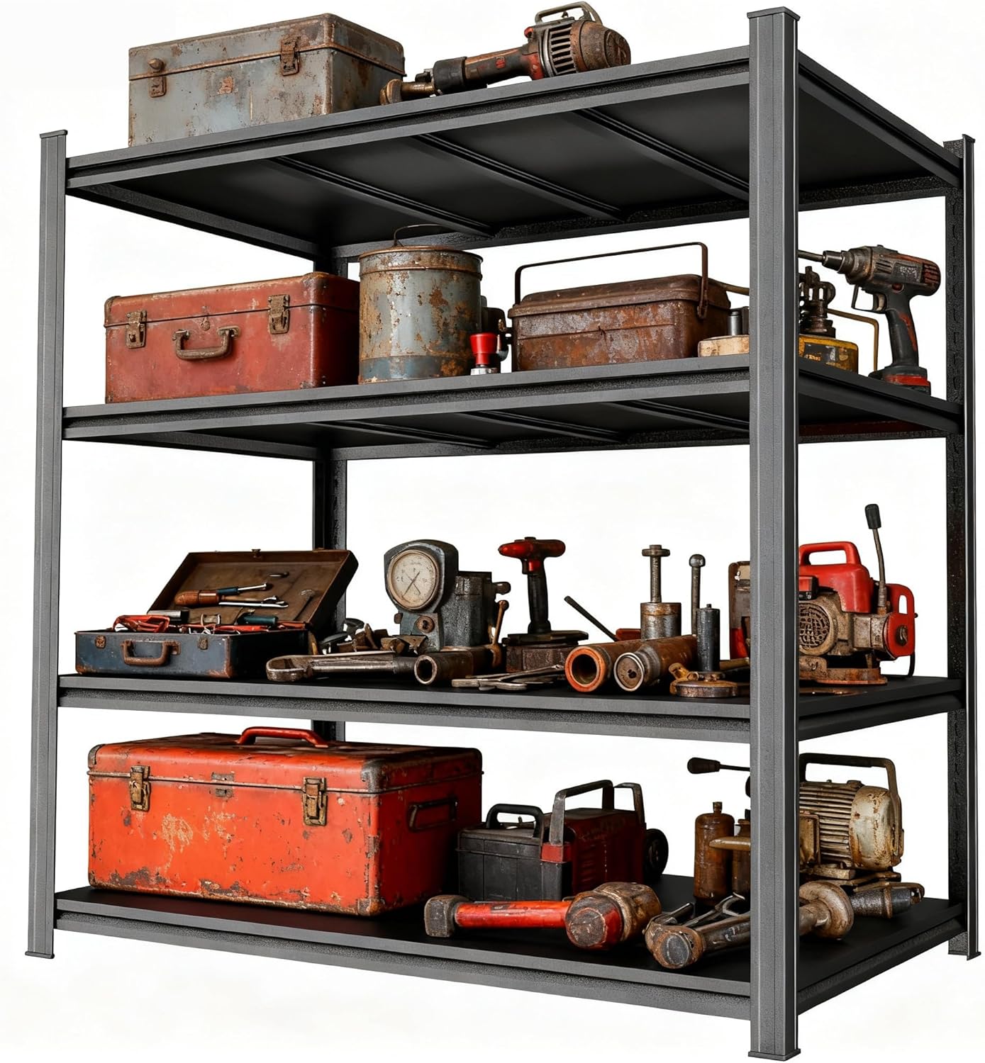 Heavy Duty Garage Shelving Unit with Adjustable Steel Shelves