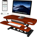VERSADESK PowerPro Elite 40 Standing Desk Converter - App Control, USB Port, LED Lights