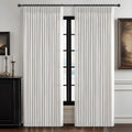 Beige White Linen Extra Wide Sheer Curtains 70 x 90 in - Light