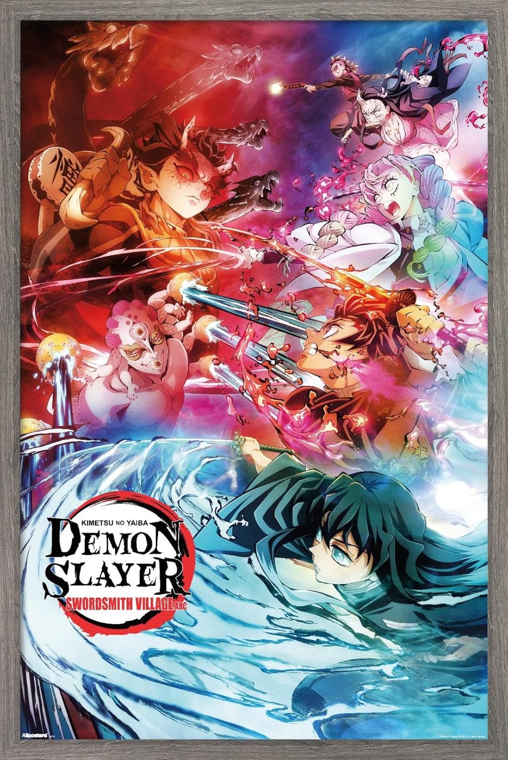 Demon Slayer Swordsmith Village Wall Poster - Framed Art Decor