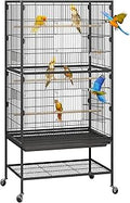 52 in Bird Cage for Parakeet and Parrot - Mobile Flight Cage