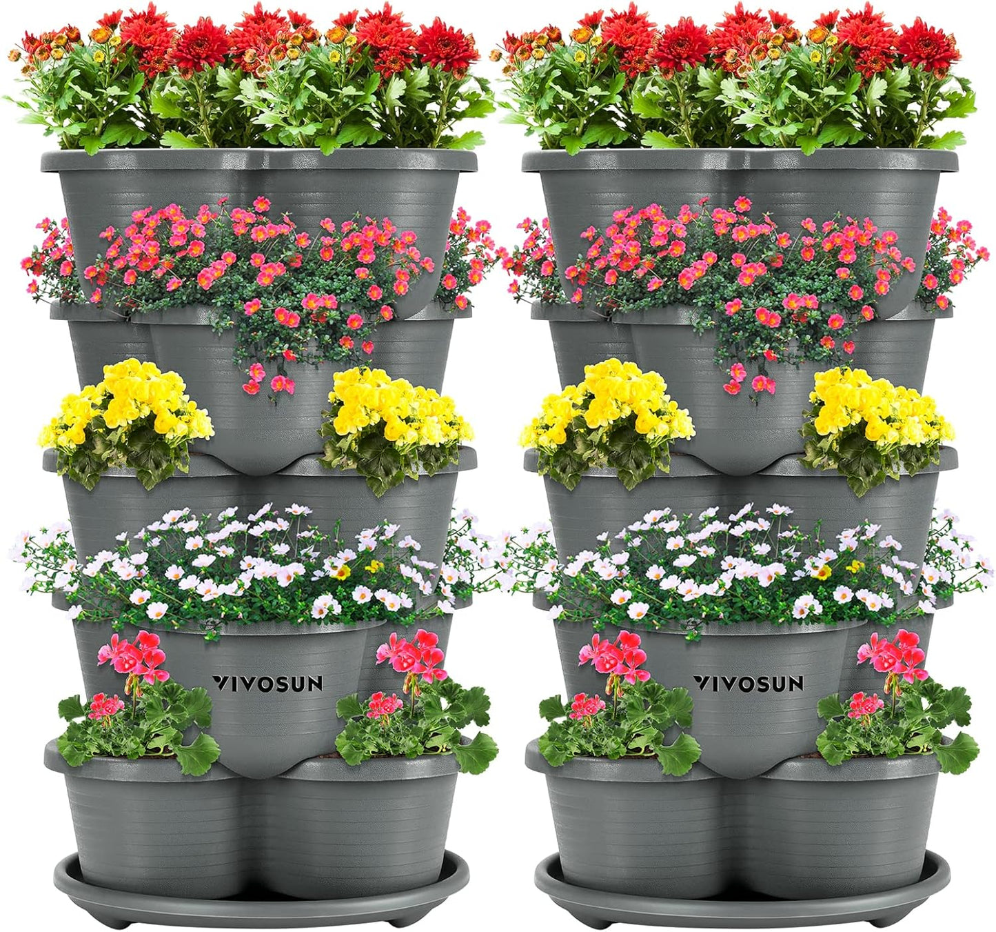 VIVOSUN 2-Pack 5 Tier Vertical Gardening Planter for Herbs