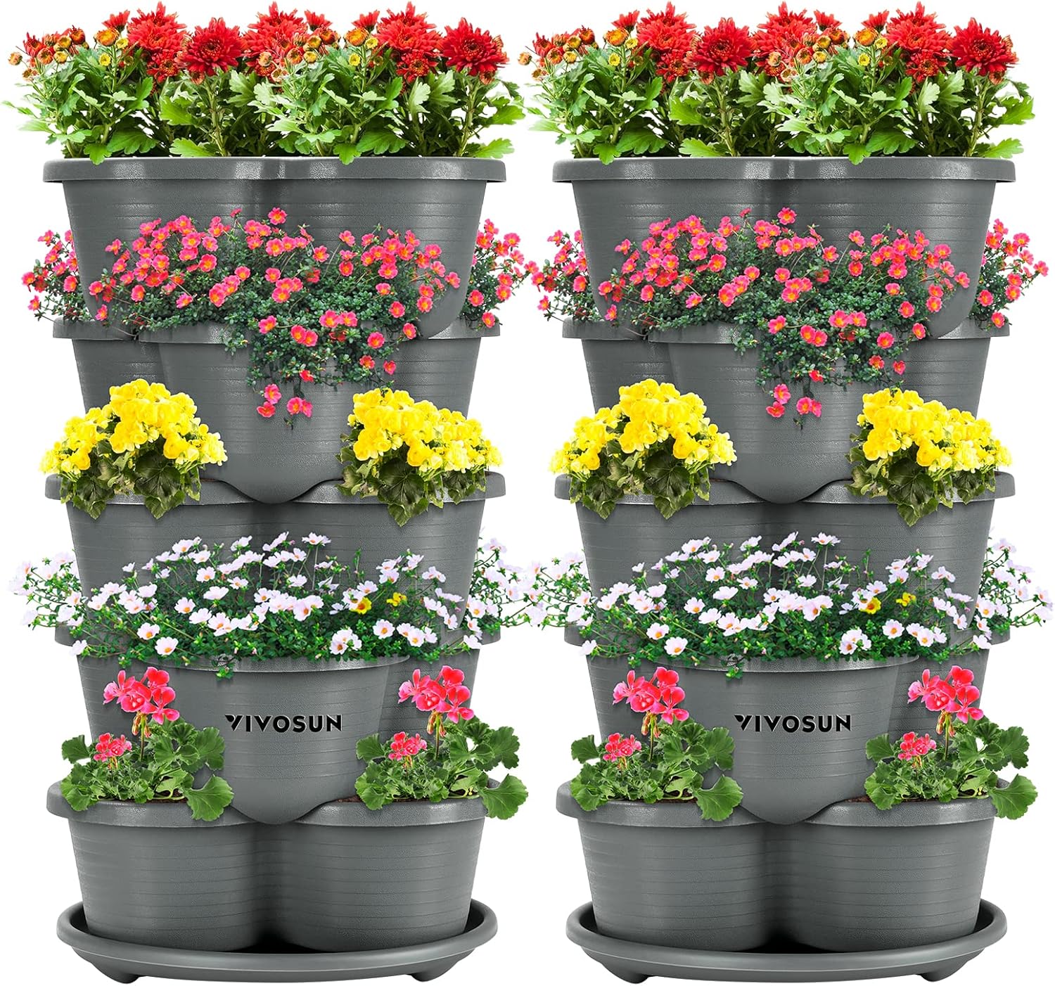 VIVOSUN 2-Pack 5 Tier Vertical Gardening Planter for Herbs