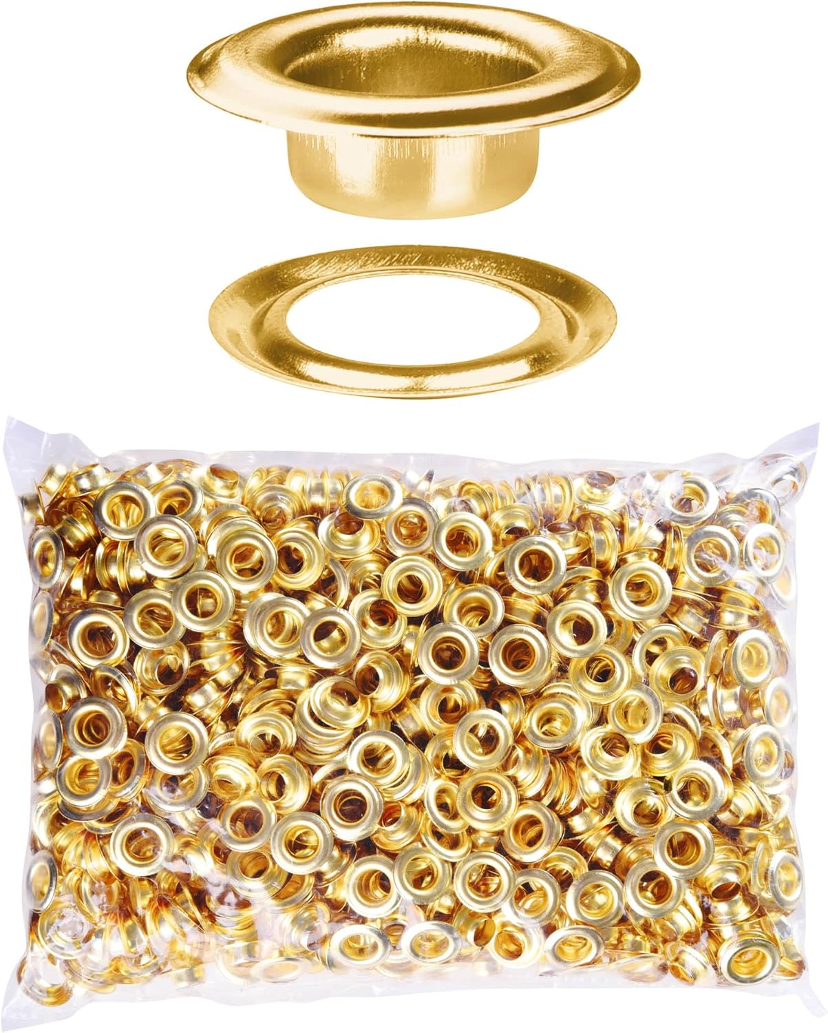 Yescom 1000 pcs Grommet Kit for Eyelets and Washers Brass
