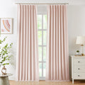 WEST LAKE Pink Bailey Pinch Pleat Full Blackout Curtains 102in