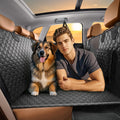 Back Seat Extender for Dogs PU Leather Hard Bottom - Holds 400lbs