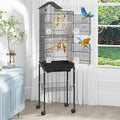 YITAHOME 62 in Metal Bird Cage for Parakeets and Cockatiels - Rolling