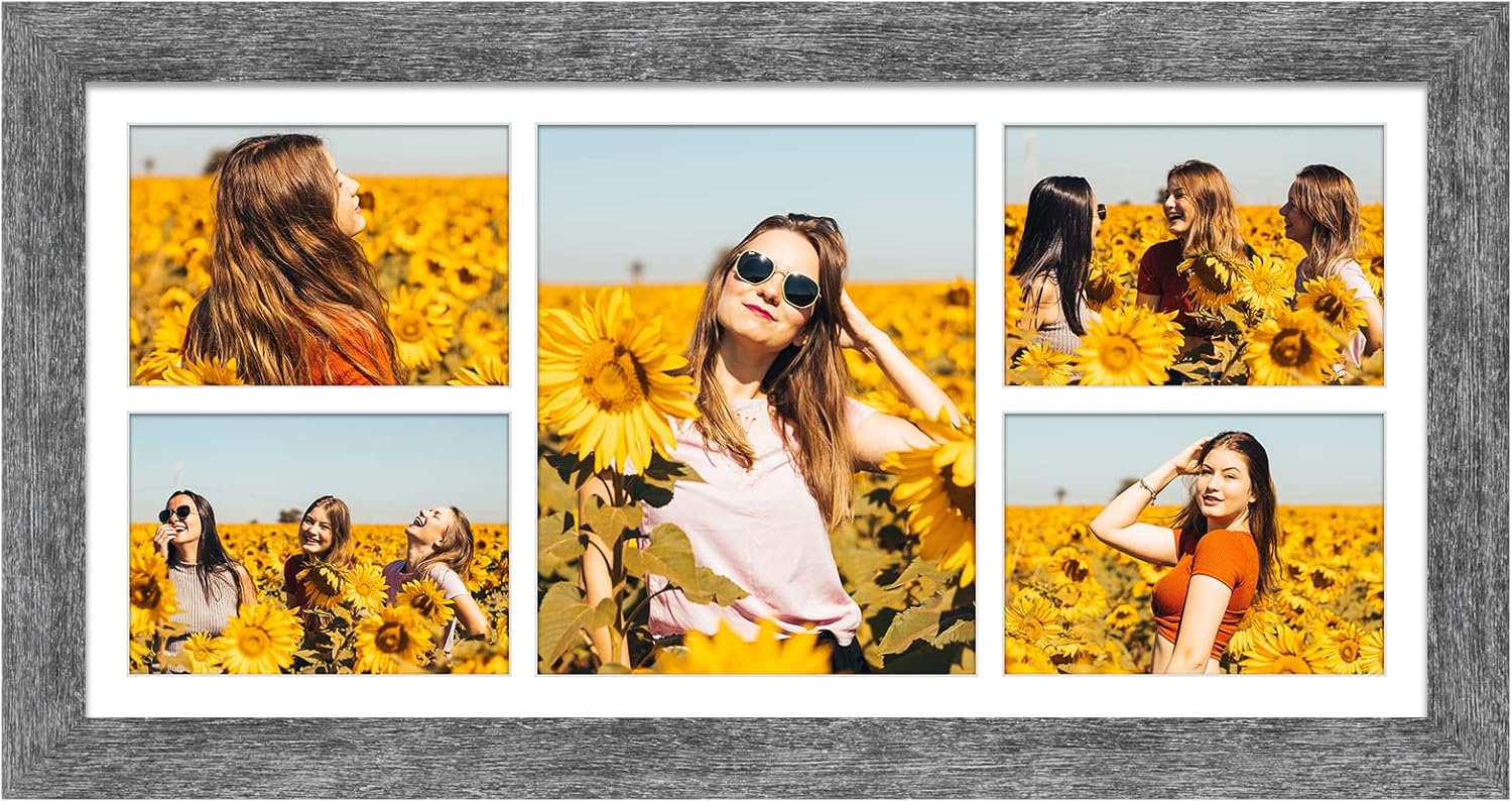 11x23 Picture Frame Display for 5x7 and 8x10 Photos Collage