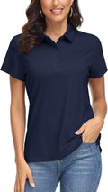MAGCOMSEN Women's UPF 50+ Polo Shirt - Quick Dry Comfort Shoes
