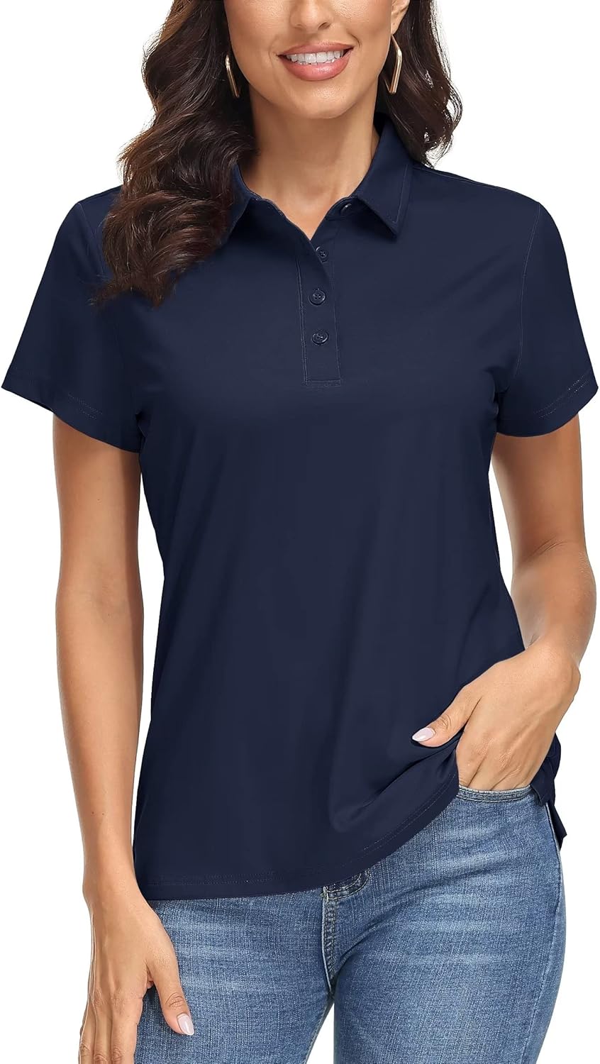 MAGCOMSEN Women's Polo Shirts with UPF 50+ Sun Protection