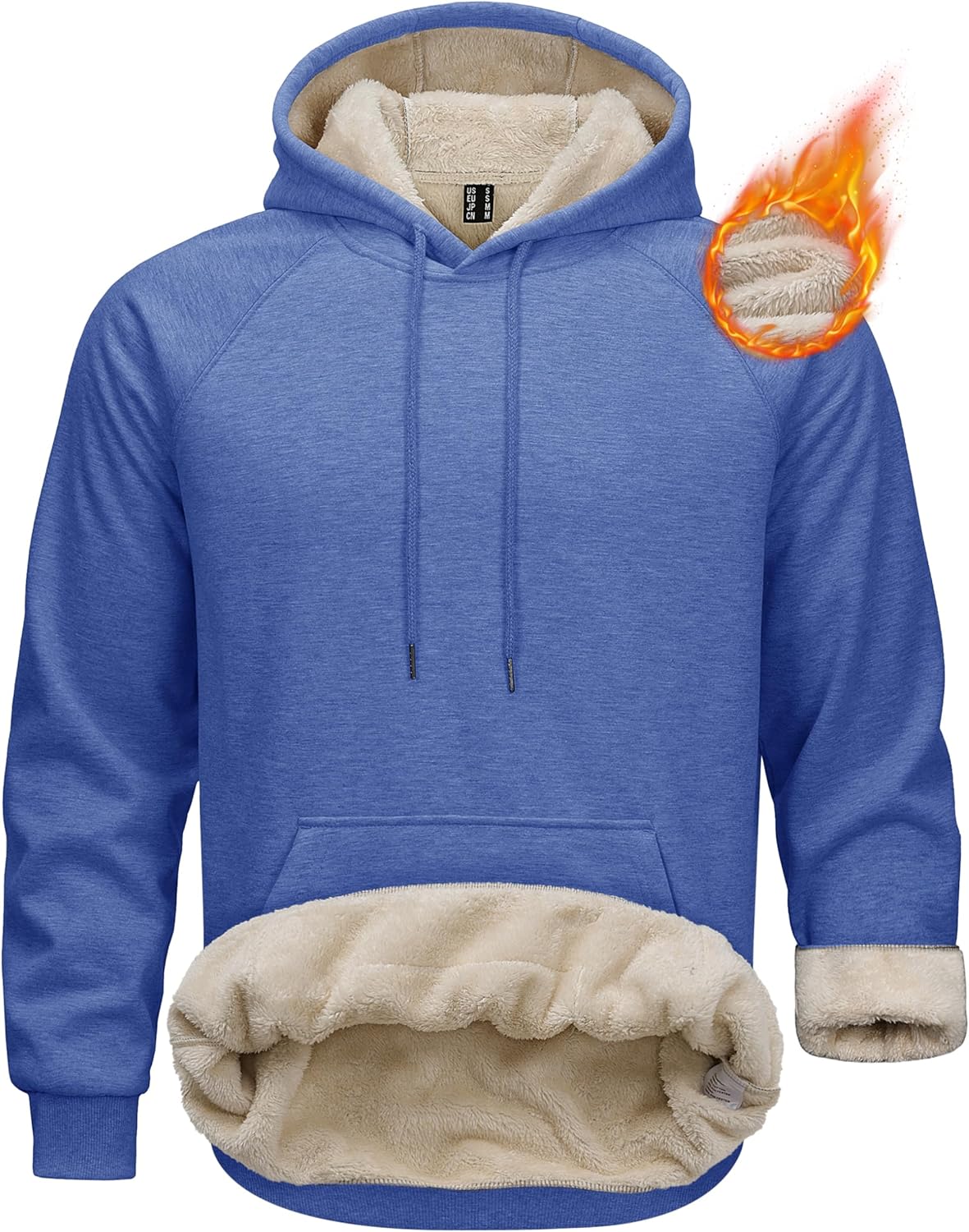 MAGCOMSEN Men's Sherpa Hoodie: Heavyweight Fleece Comfort