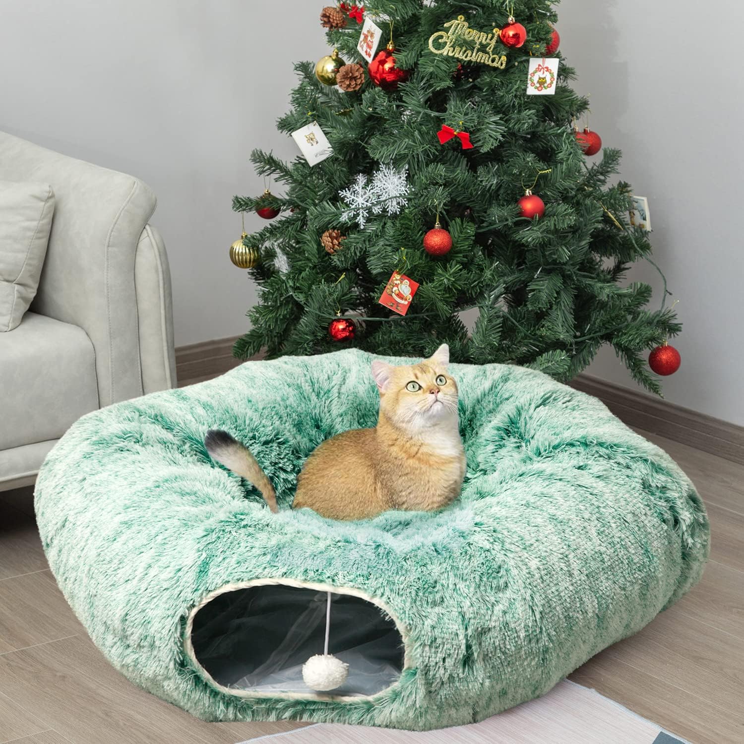 AUOON Cat Tunnel Bed - Versatile Play and Rest for Cats