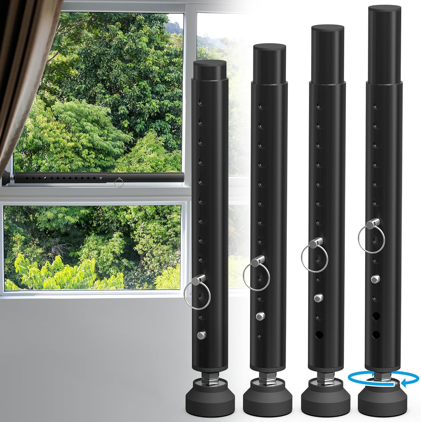 Adjustable Window Security Bars for Home Safety and Protection