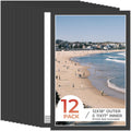 Frametory 12x18 Black Pre-Cut Picture Mats for 11x17 Photos - Pack