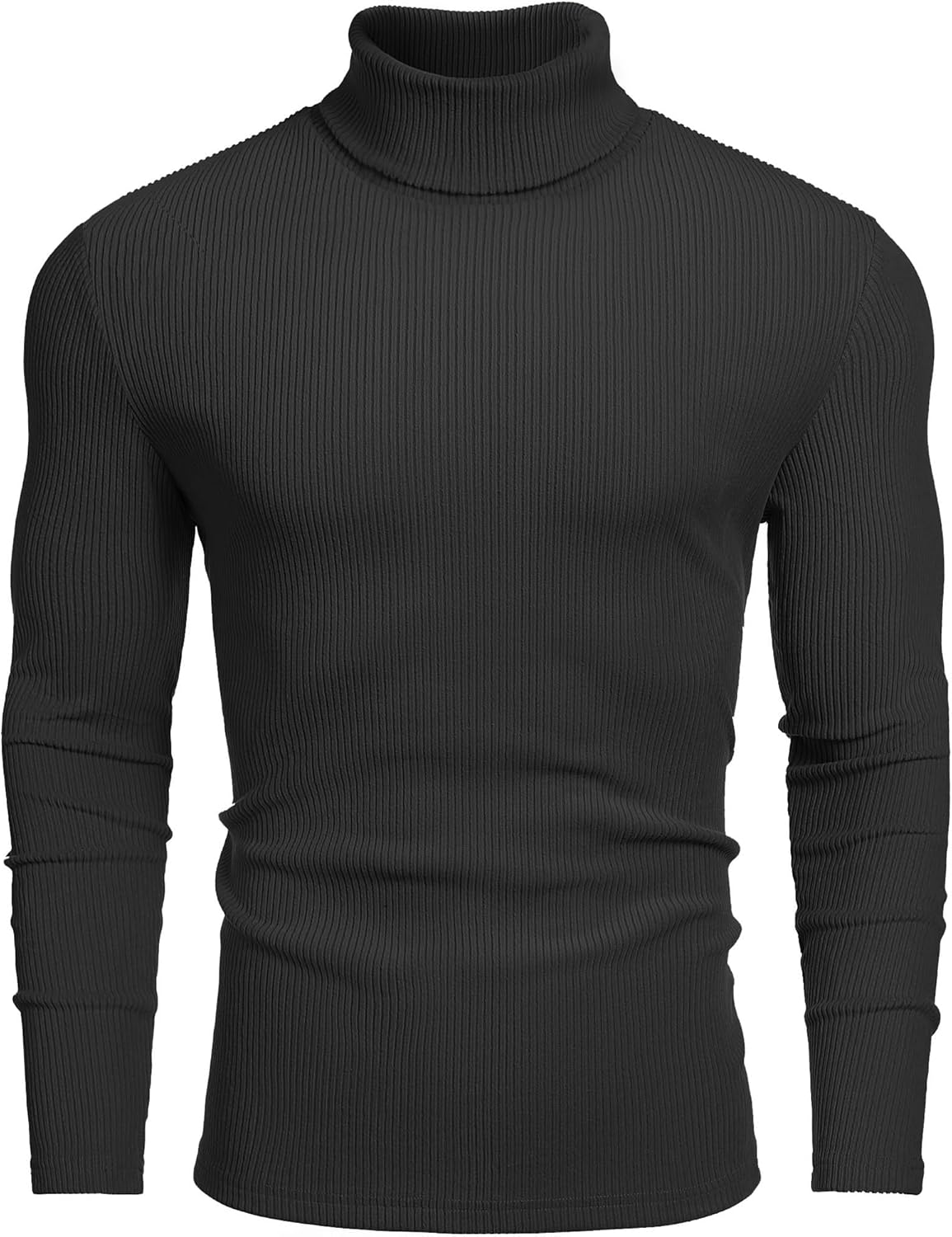 COOFANDY Men's Ribbed Turtleneck Sweater for Casual Style