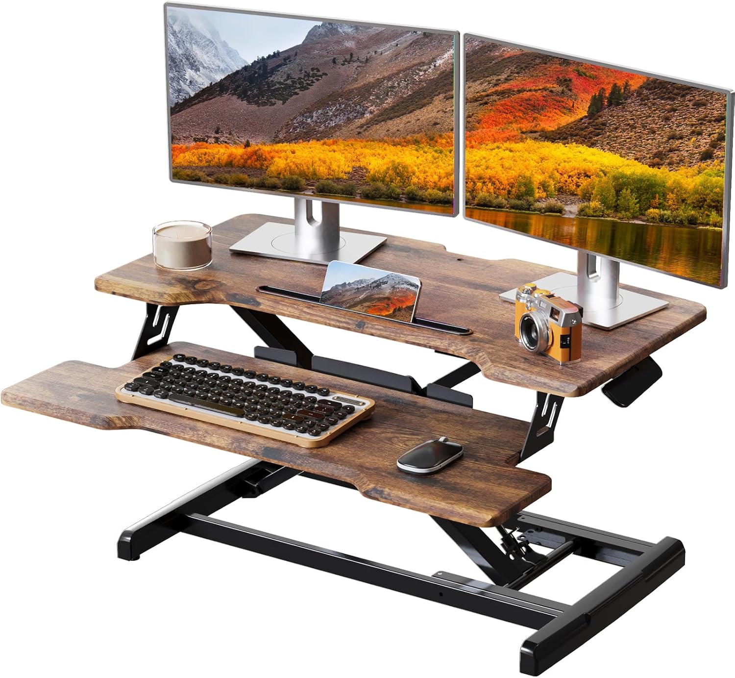 Standing Desk Converter 32 inch for Ergonomic Home Office Use