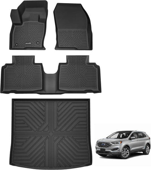 Custom Fit TPE All Weather Floor Mats for Ford Edge 2015-2024