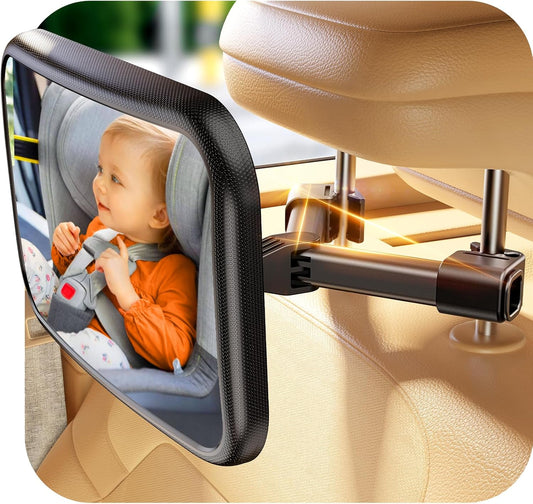 ShatterProof Baby Car Mirror: Crystal Clear View