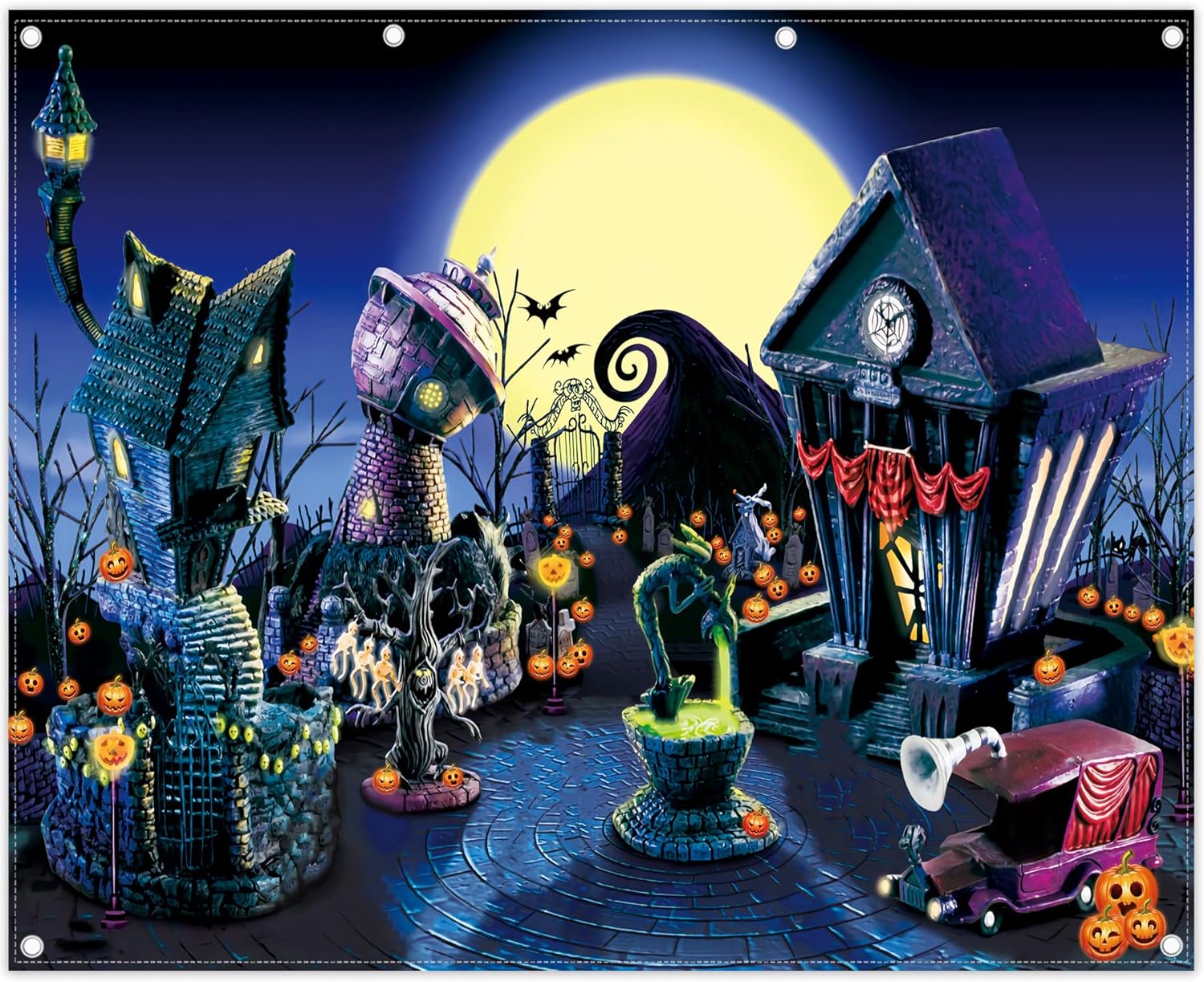 10x8ft Halloween Nightmare Themed Photography Backdrop for Parties