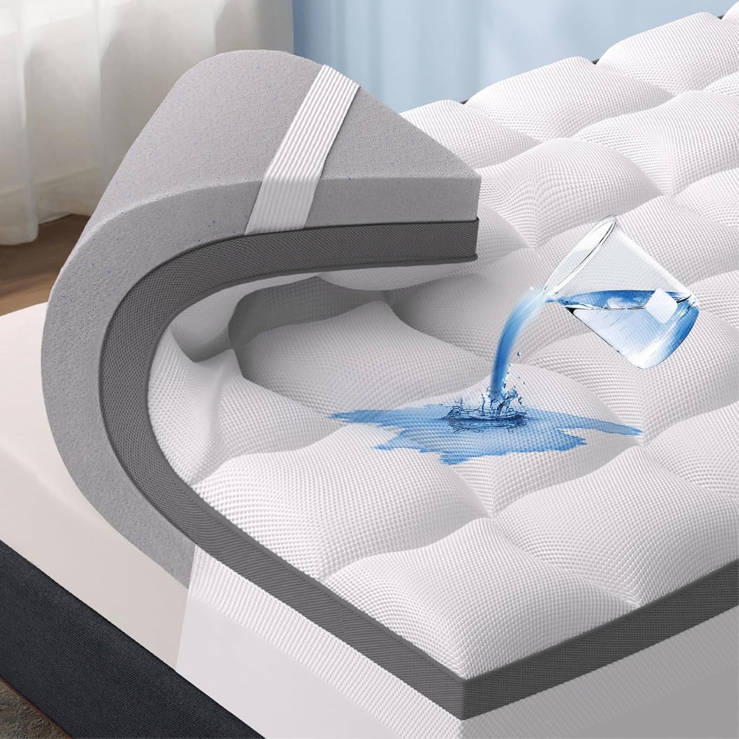 Bedsure 4 Inch Memory Foam Mattress Topper for Twin Size Sleep