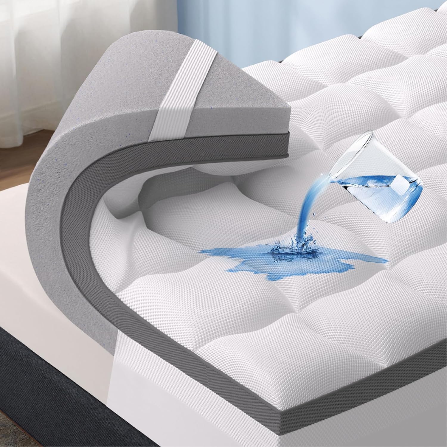 Bedsure 4 Inch Memory Foam Mattress Topper for Twin Size Sleep