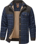 Men's Sherpa Lined Plaid Flannel Shirt Jacket for Men - Warm Layer