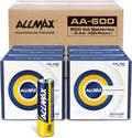 Allmax AA Maximum Power Alkaline Batteries 600 Pack - Long Life