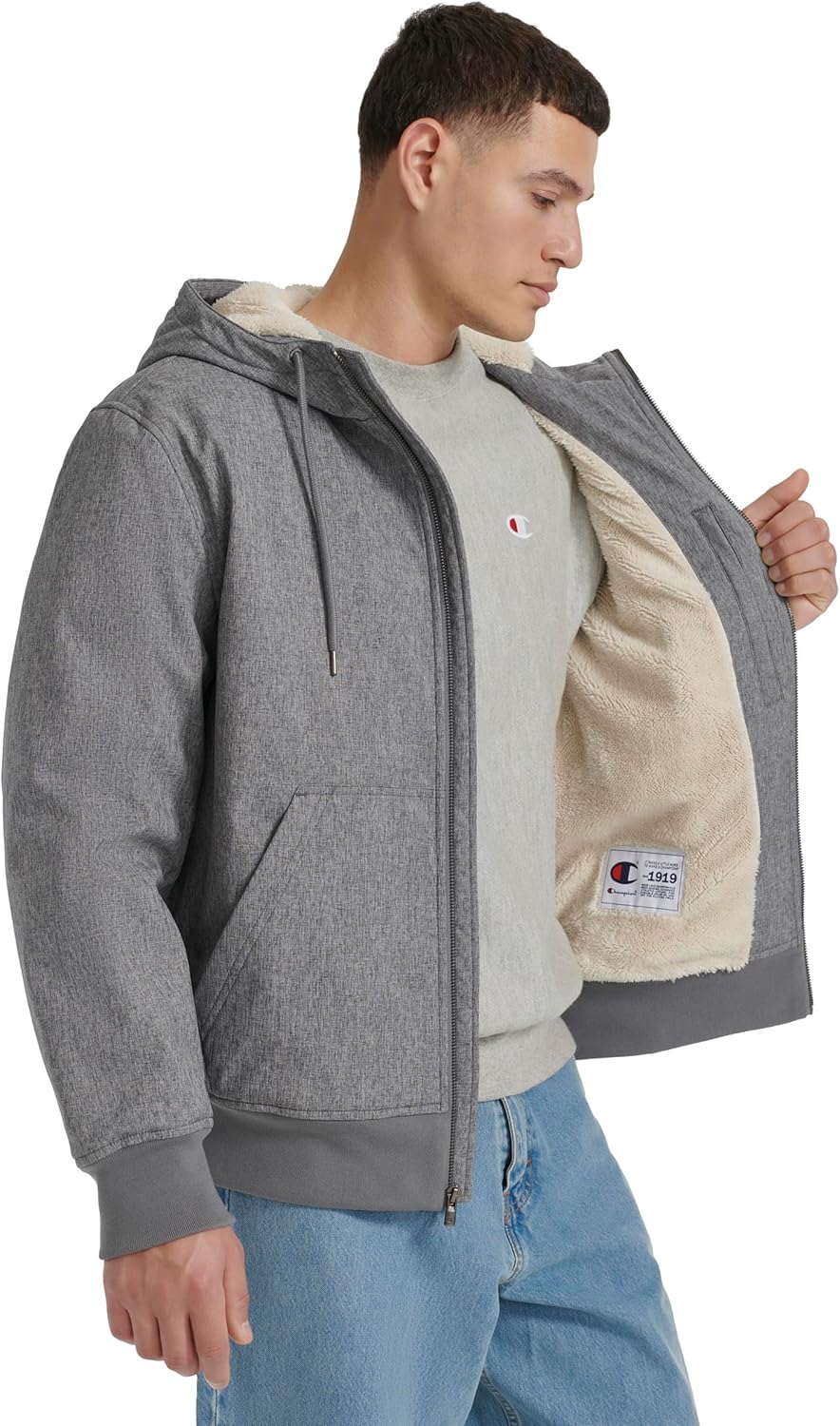 Champion Sherpa Lined Hoodie for Men - Cozy and Stylish Wear