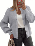 Zeagoo 2025 Cardigan Sweater for Women - Soft Chunky Knit Crew Neck