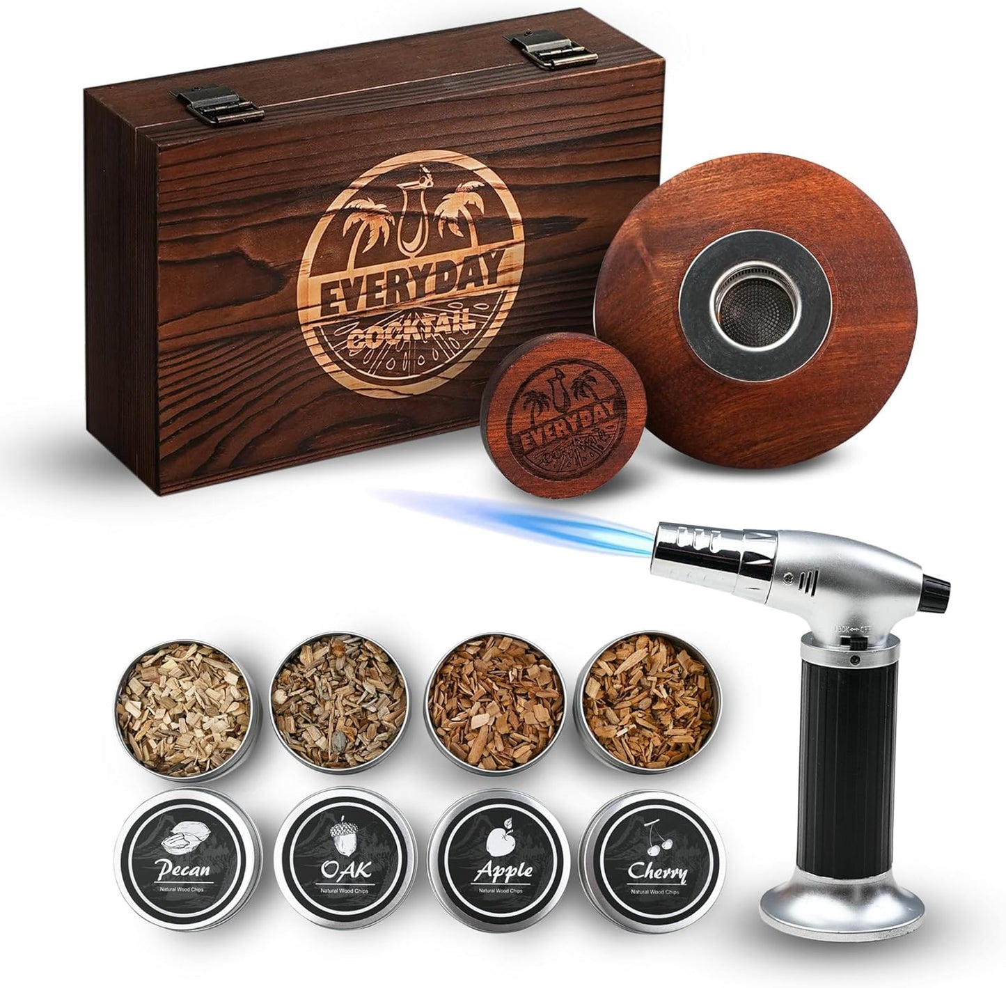 Whiskey Smoker: 4 Flavors, Torch, Elegant Box