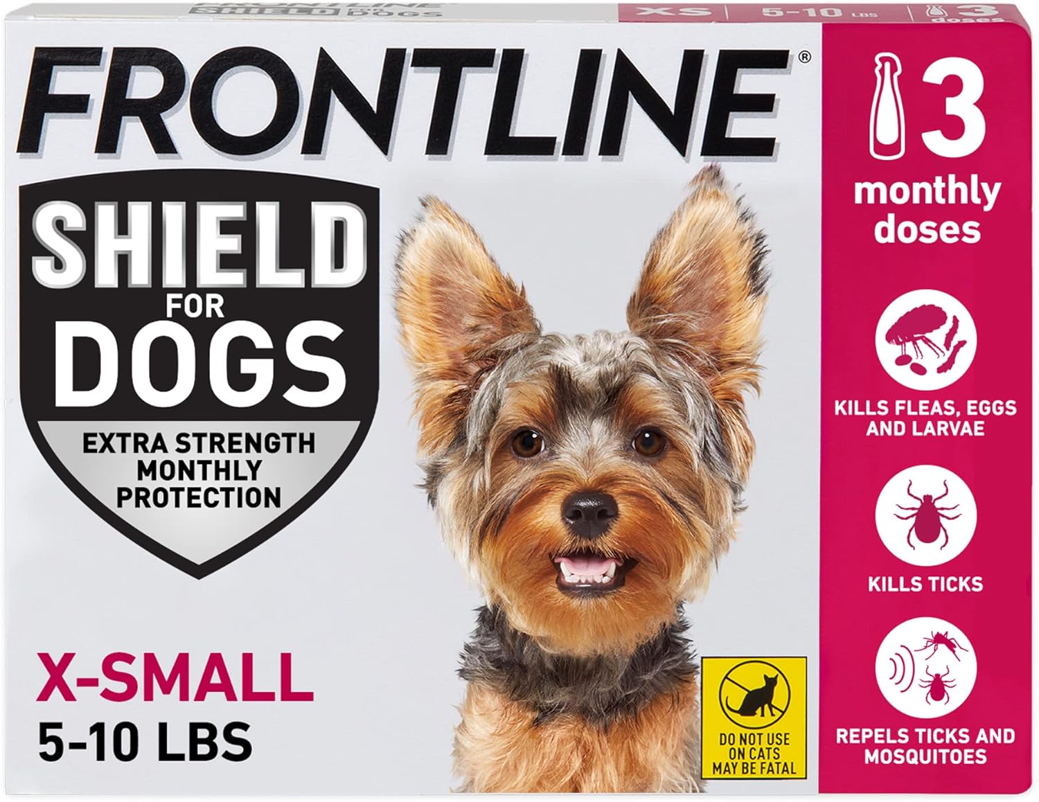 FRONTLINE Shield Flea & Tick Treatment for X-Small Dogs 5-10 lbs