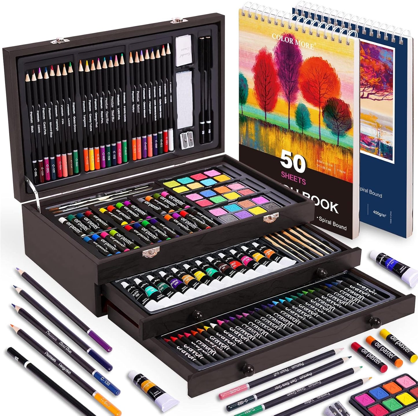 175 Piece Deluxe Art Set with Professional Supplies for Artists