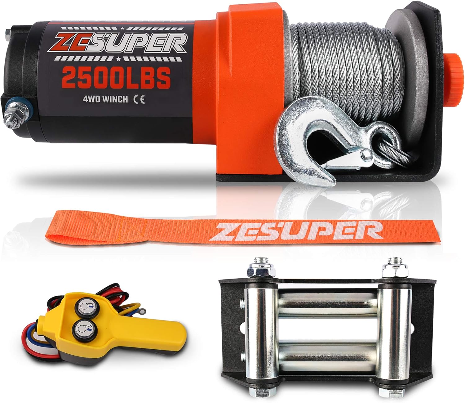 ZESUPER 2500 lb Electric Winch for ATV UTV Boat Trailer Use