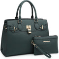 Dasein Women Handbag and Matching Clutch - Structured Work Tote