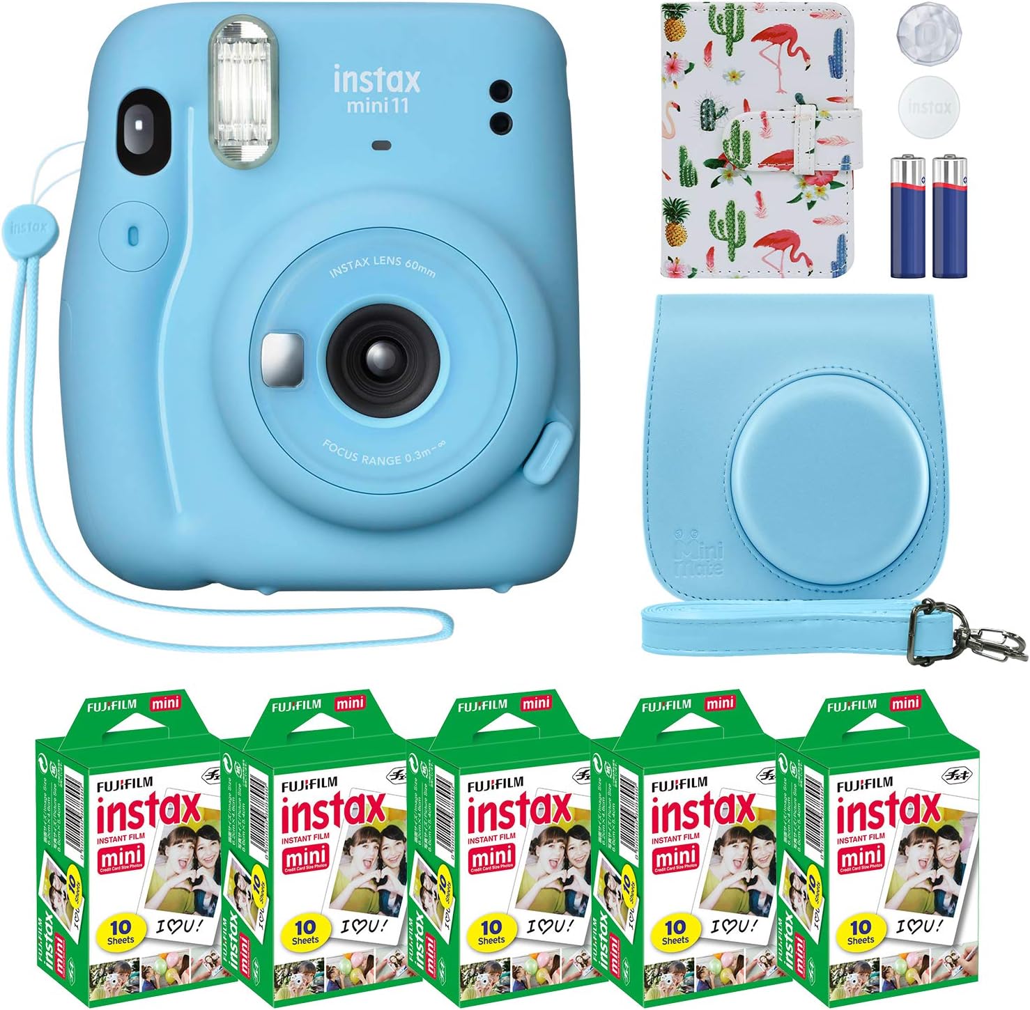 Fujifilm Instax Mini 11 Instant Camera Sky Blue Bundle