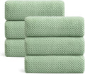 Ultra Soft Towel Set of 6 28x55 in - Luxury Green Microfiber Towels