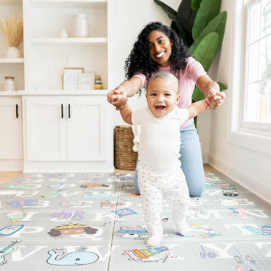 Large Waterproof Sensory Play Mat for Kids, Non-Toxic, Gray, 77 x 71