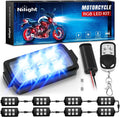Motorcycle RGB LED Strip Lights Kit - Multi-Color Waterproof