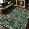 8x10 Area Rugs Soft Non Slip Low Pile Washable Rug - Sage Green