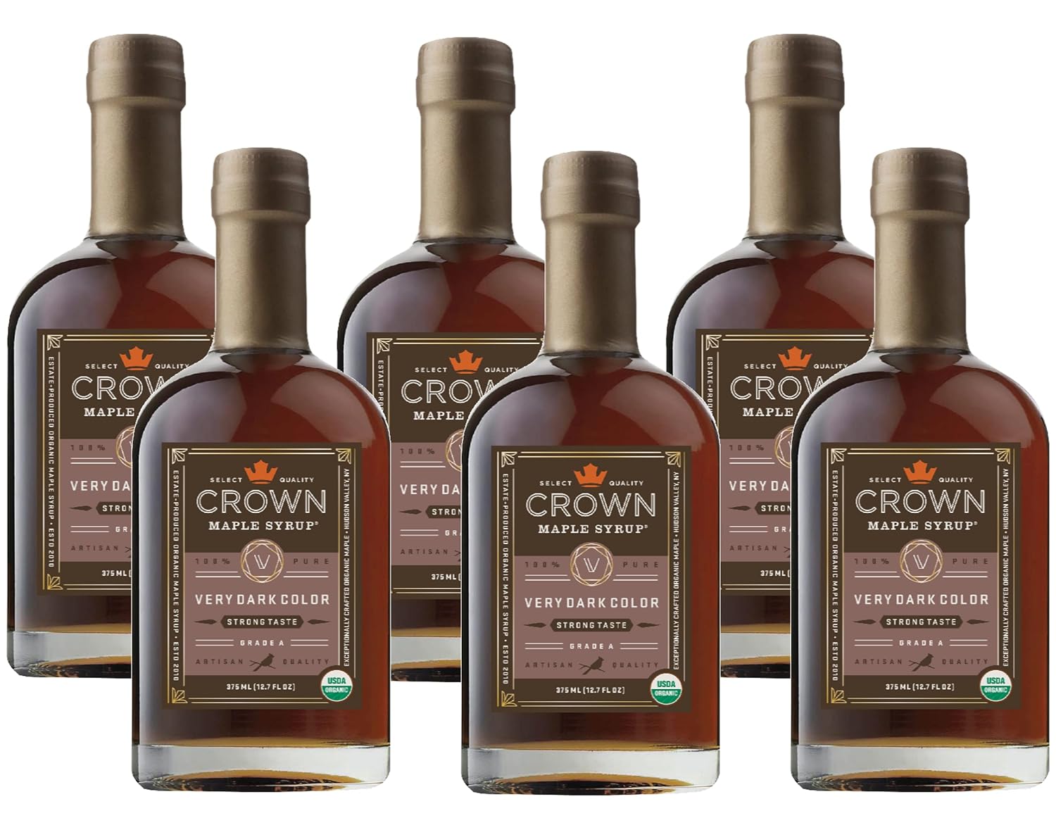 Crown Maple Very Dark Organic Maple Syrup for Bold Flavor