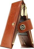 BOSTANTEN Leather Wallets for Women Slim RFID Bifold - Large Capacity