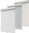 100% Blackout Roller Window Shades Cordless - Thermal Insulated Linen