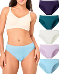 BAMBOO COOL Women's Briefs High Cut Seamless 5 Pack - Soft Clothing