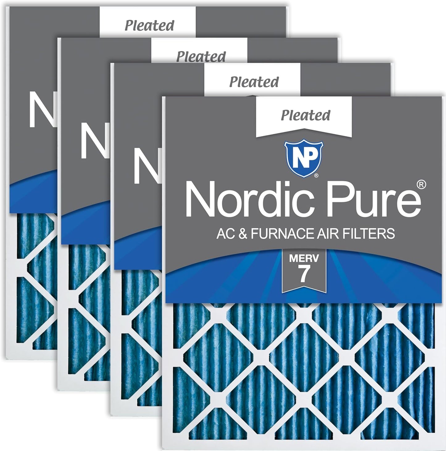 Nordic Pure 14x25x1 Pleated MERV 7 Air Filters for Clean Air