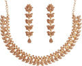Indian wedding jewelry set for women gold rhinestone bridal necklace