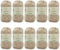 10 Skeins Sensy Calinia Mercerized Giza Cotton Yarn - Creamy